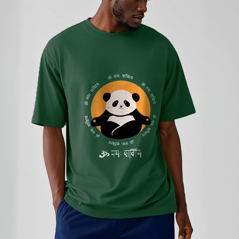 Panda Sanskrit Namah Shivaya Tee T-shirt