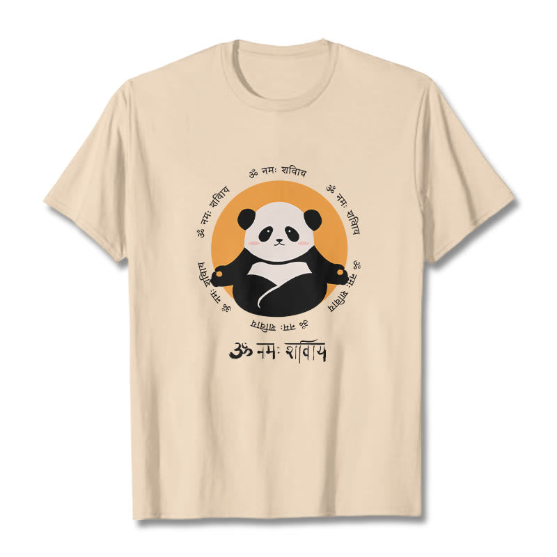 Panda Sanskrit Namah Shivaya Tee T-shirt