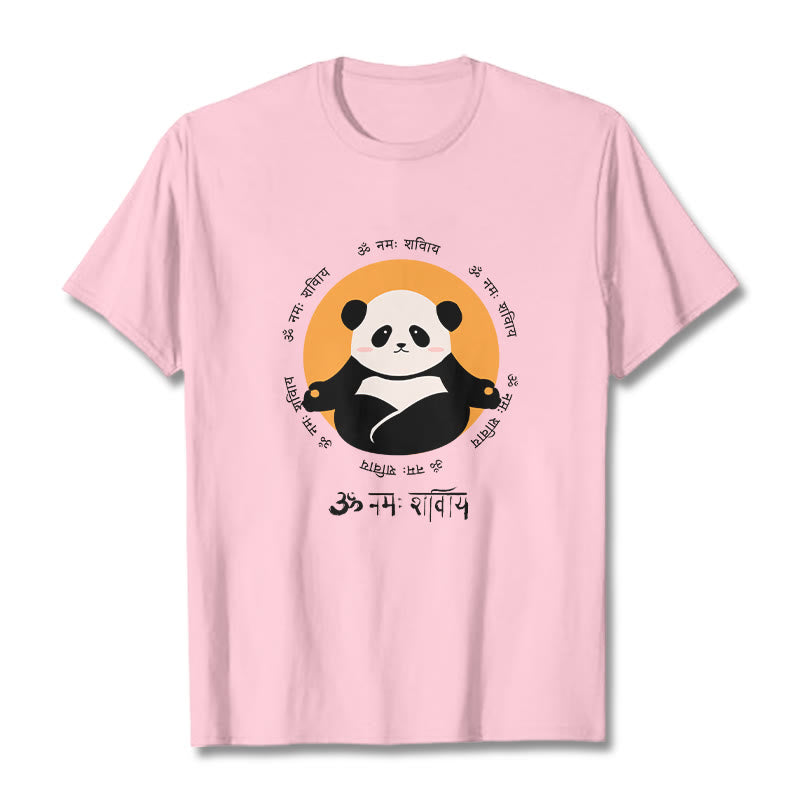 Panda Sanskrit Namah Shivaya Tee T-shirt