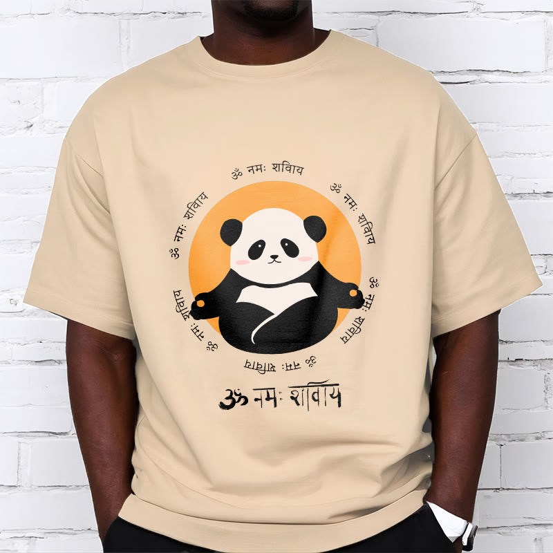 Panda Sanskrit Namah Shivaya Tee T-shirt
