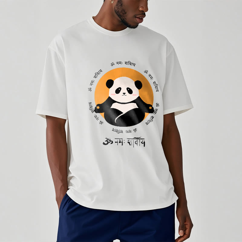Panda Sanskrit Namah Shivaya Tee T-shirt