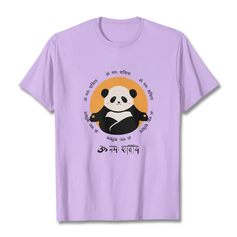 Panda Sanskrit Namah Shivaya Tee T-shirt