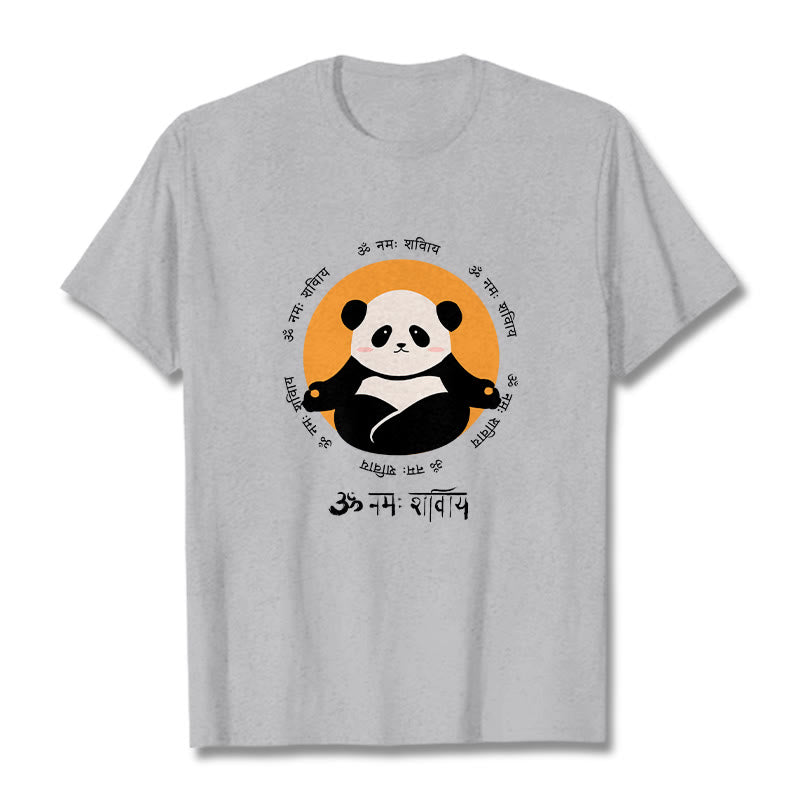 Panda Sanskrit Namah Shivaya Tee T-shirt