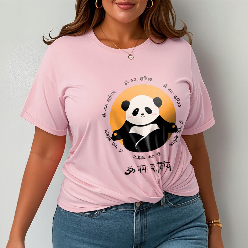 Panda Sanskrit Namah Shivaya Tee T-shirt