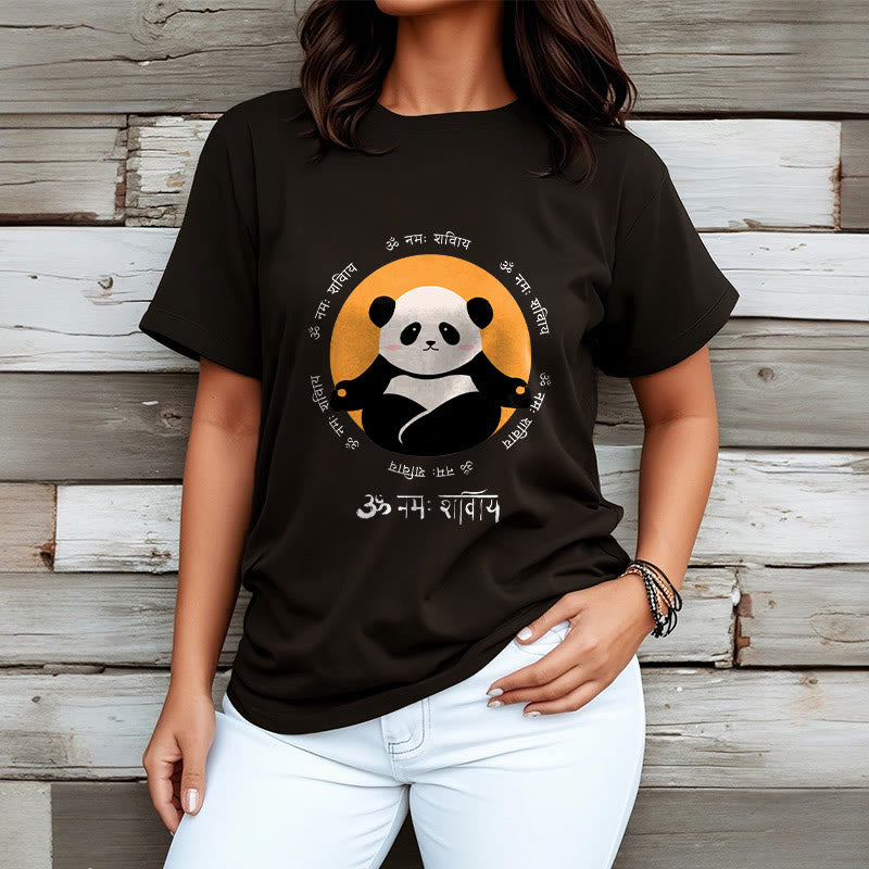 Panda Sanskrit Namah Shivaya Tee T-shirt