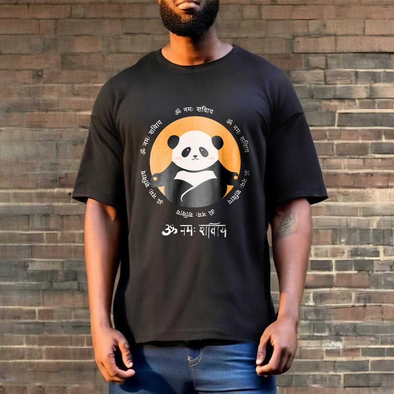 Panda Sanskrit Namah Shivaya Tee T-shirt