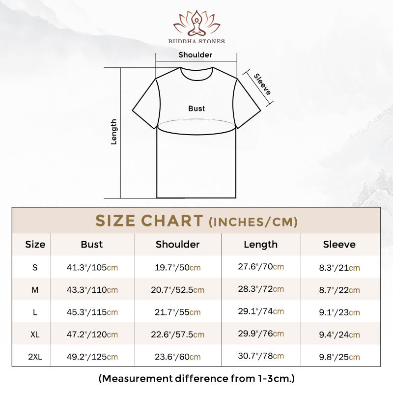 Tactile Cotton Meditative Graphic Mindfulness Tee