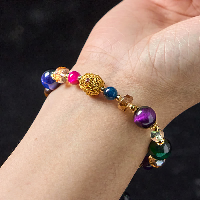 Natural Colored Tiger Eye Stone Weight Balance Bracelet