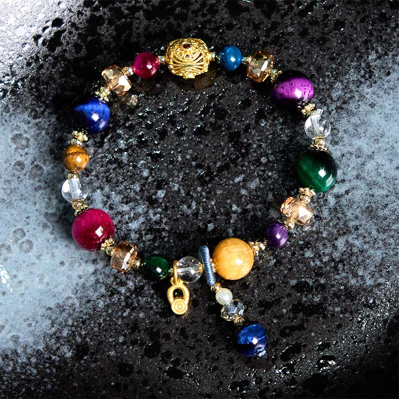 Natural Colored Tiger Eye Stone Weight Balance Bracelet