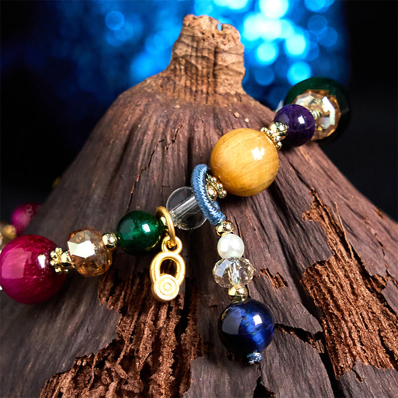 Natural Colored Tiger Eye Stone Weight Balance Bracelet
