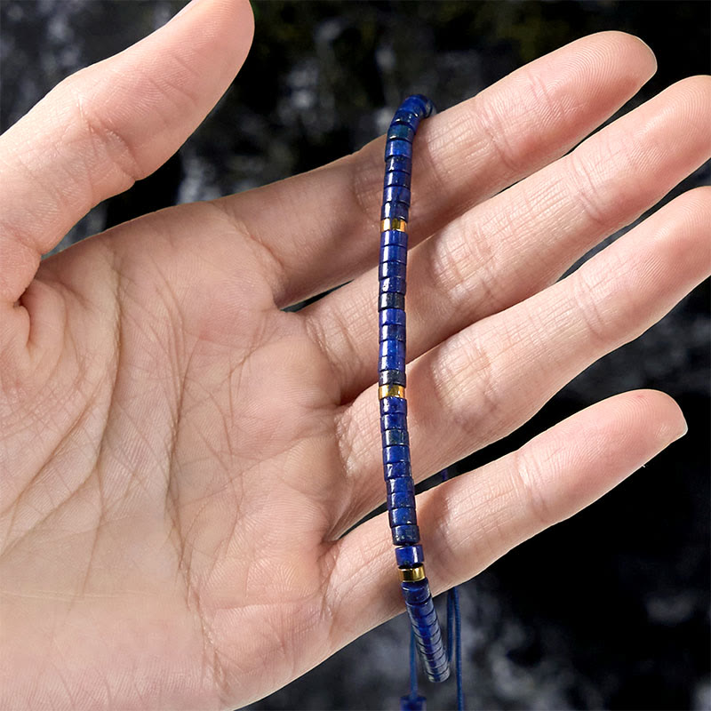 Natural Lazurite Spacer Bead Positive Balance Bracelet