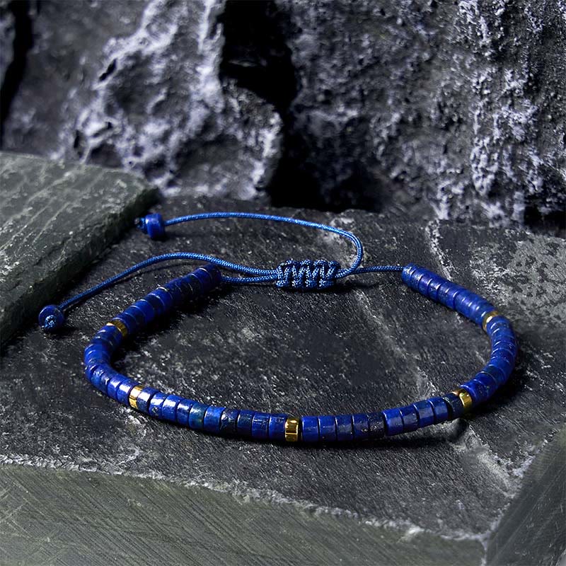 Natural Lazurite Spacer Bead Positive Balance Bracelet