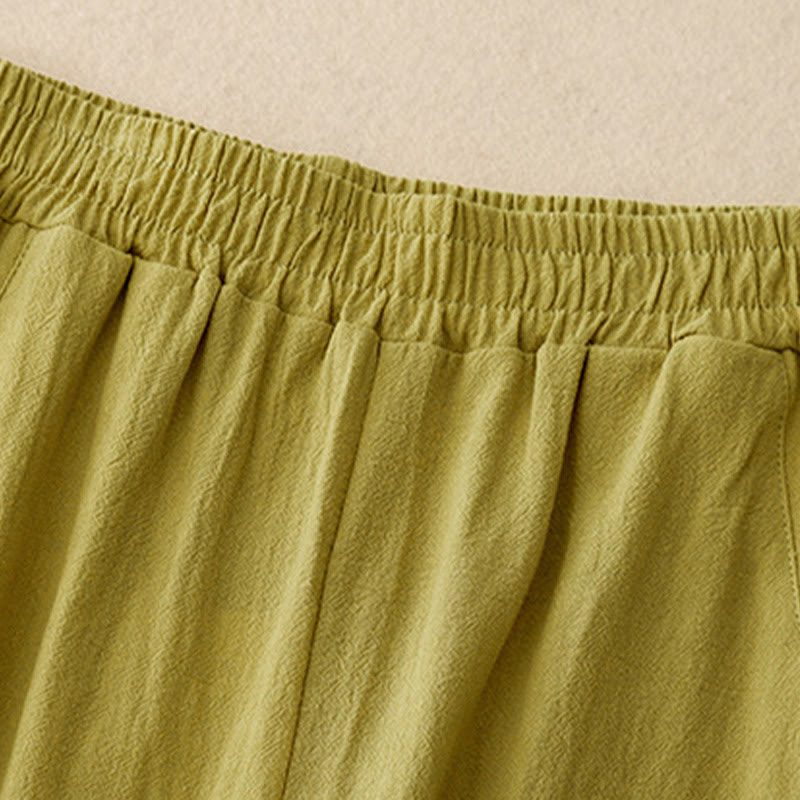 Breathable Cotton Linen Tapered Mindful Movement Pants