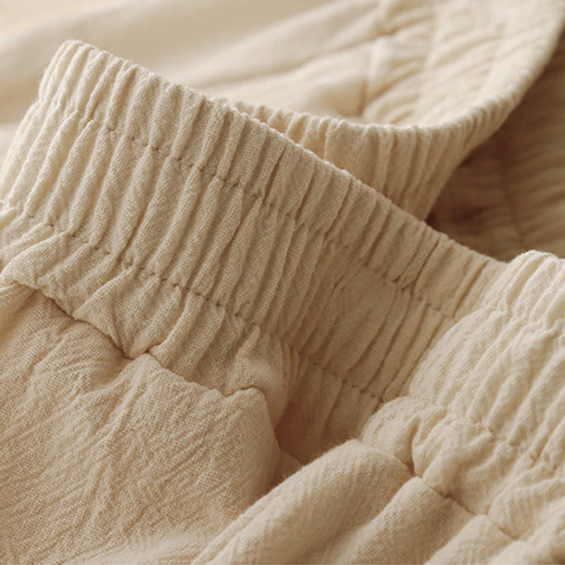 Breathable Cotton Linen Tapered Mindful Movement Pants