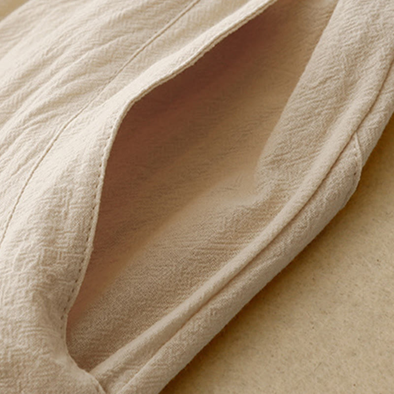 Breathable Cotton Linen Tapered Mindful Movement Pants