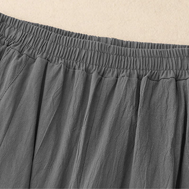 Breathable Cotton Linen Tapered Mindful Movement Pants