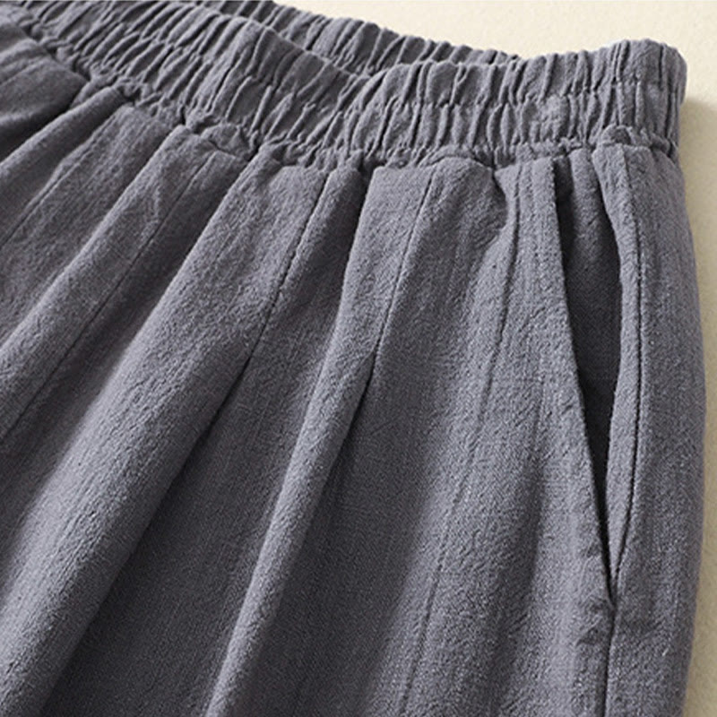 Breathable Cotton Linen Tapered Mindful Movement Pants
