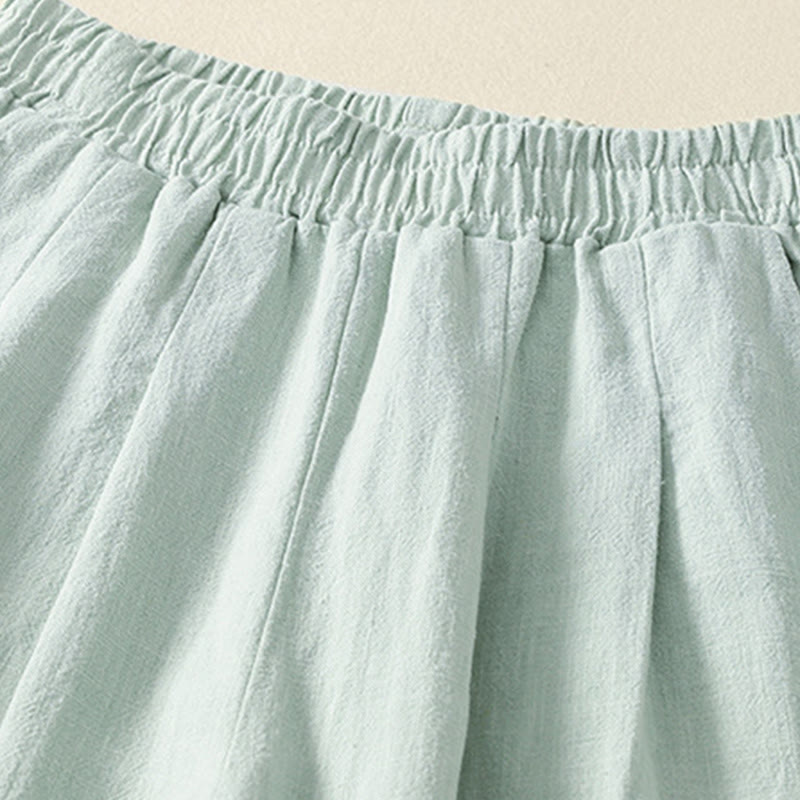 Breathable Cotton Linen Tapered Mindful Movement Pants