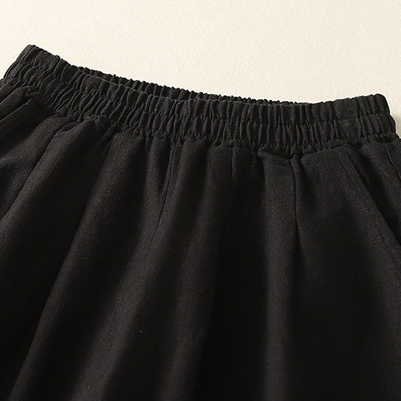 Breathable Cotton Linen Tapered Mindful Movement Pants