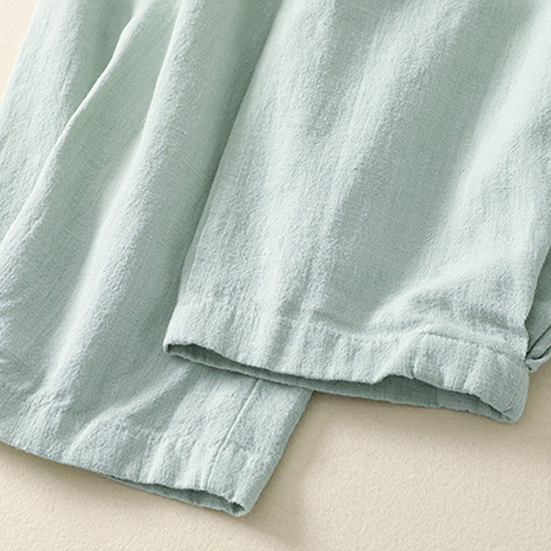 Breathable Cotton Linen Tapered Mindful Movement Pants