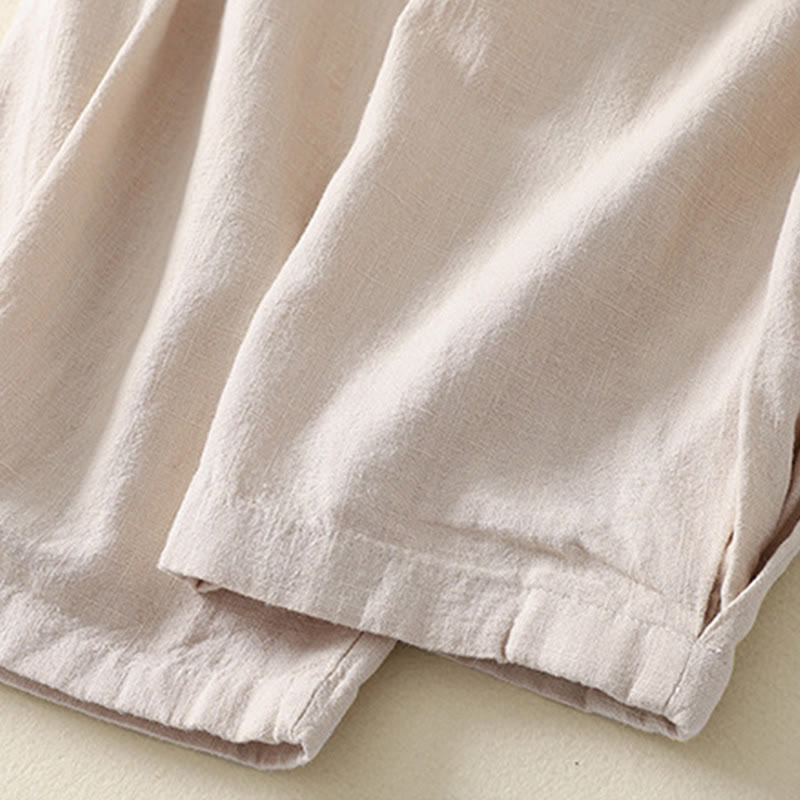 Breathable Cotton Linen Tapered Mindful Movement Pants