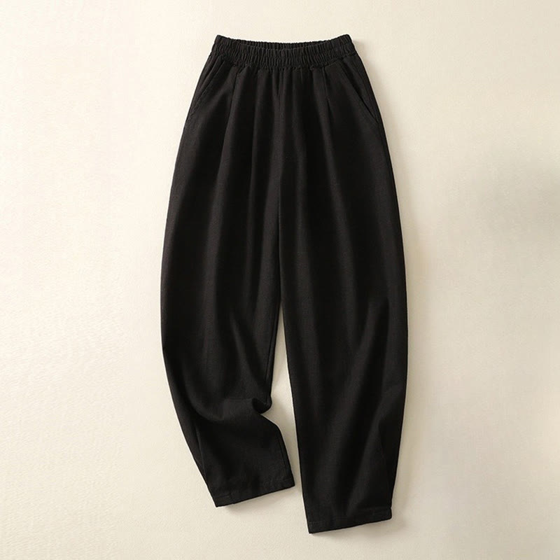 Breathable Cotton Linen Tapered Mindful Movement Pants