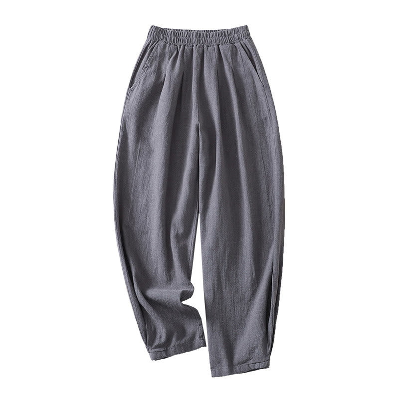 Breathable Cotton Linen Tapered Mindful Movement Pants