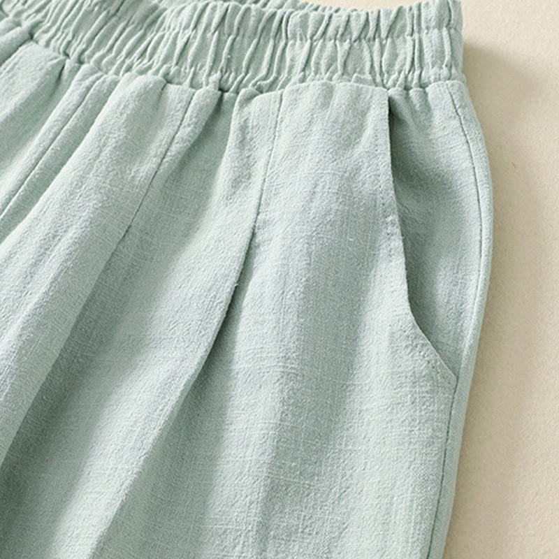 Breathable Cotton Linen Tapered Mindful Movement Pants
