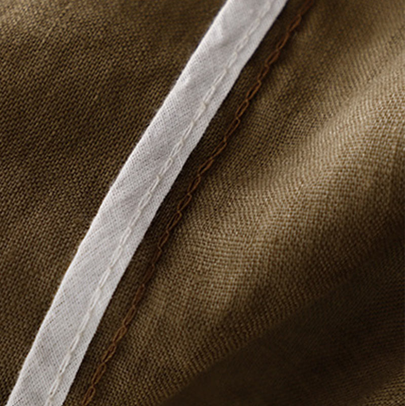 Vintage Solid Embroidery Drawstring Women's Skirt With Pockets