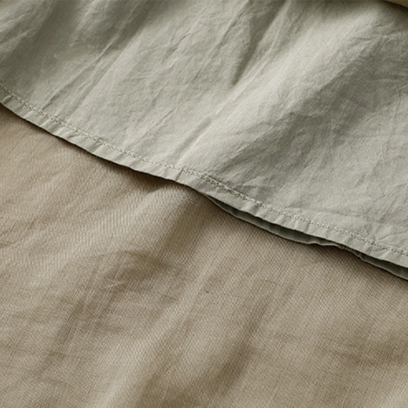 Summer Plain Ruffle Design Women's Cotton Skirt
