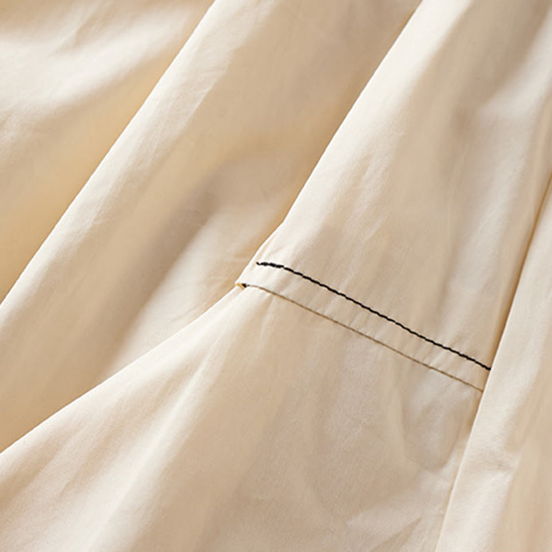 Summer Casual Irregular Design Women's Cotton Skirt With Pockets