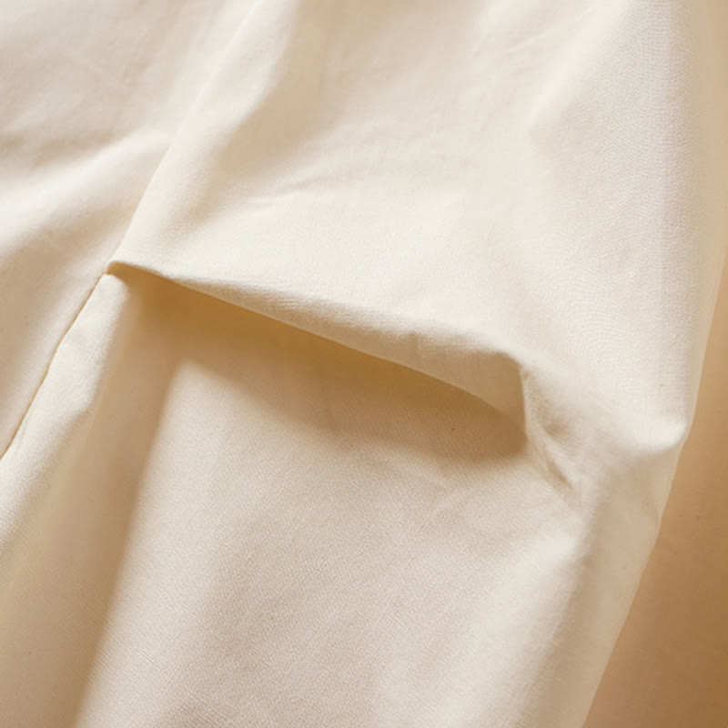 Summer Casual Irregular Design Women's Cotton Skirt With Pockets