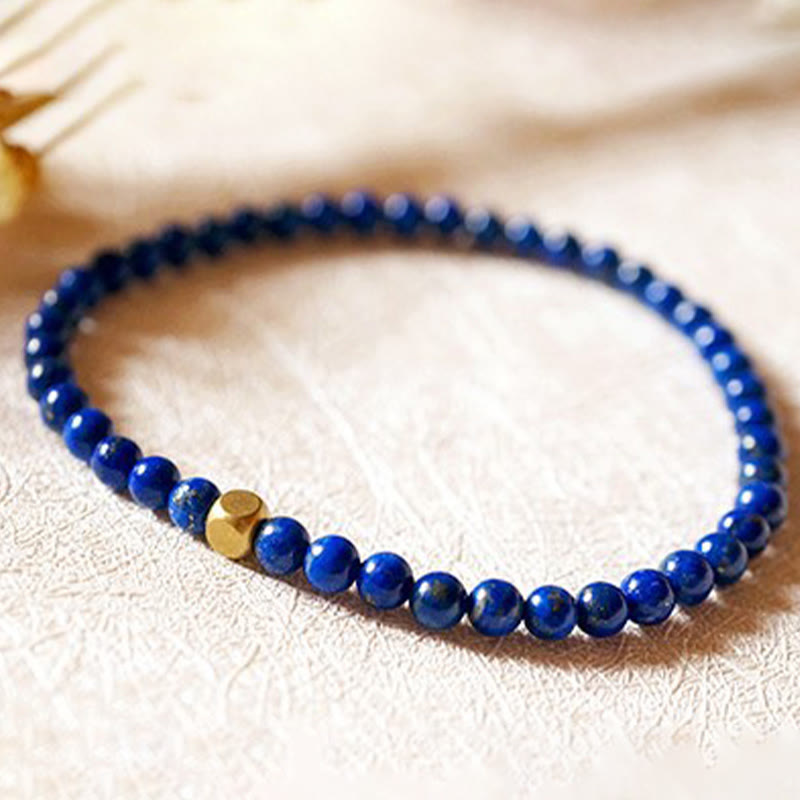 4mm Ultra-thin Lazurite Beads Self Care Bracelet