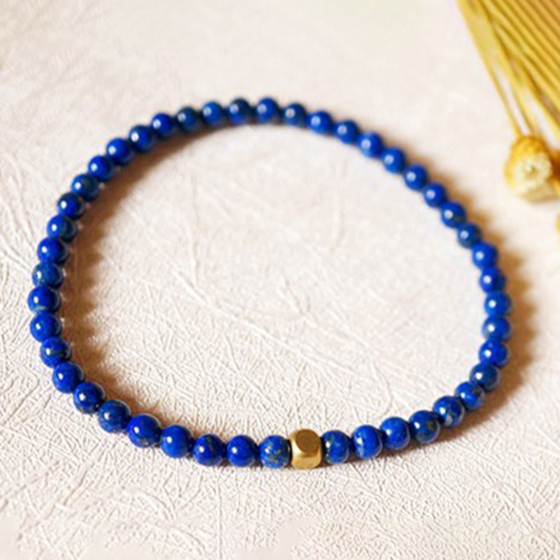 4mm Ultra-thin Lazurite Beads Self Care Bracelet