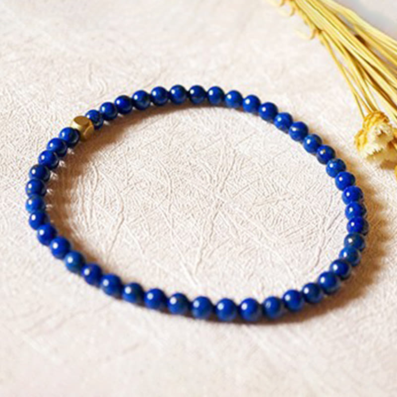 4mm Ultra-thin Lazurite Beads Self Care Bracelet