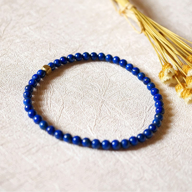 4mm Ultra-thin Lazurite Beads Self Care Bracelet