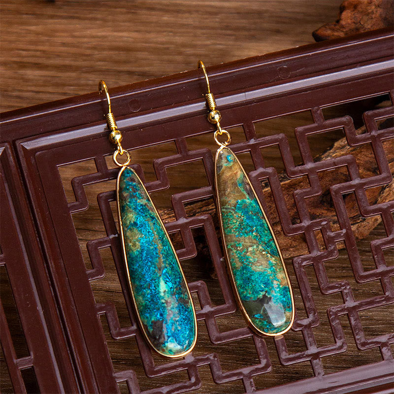 Emperor Stone Water Drop Happiness Dangle Earrings