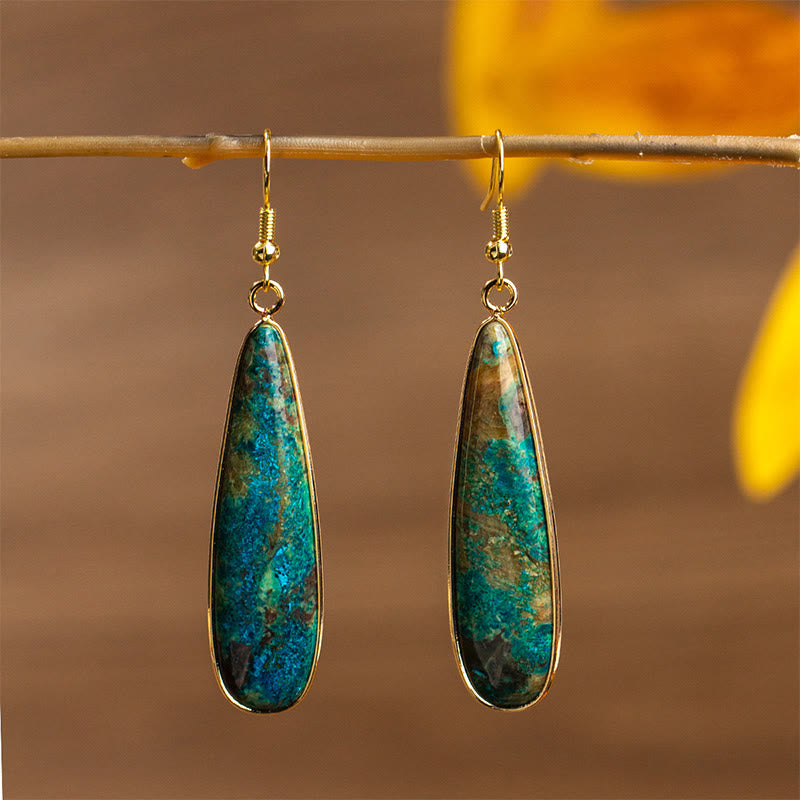 Emperor Stone Water Drop Happiness Dangle Earrings