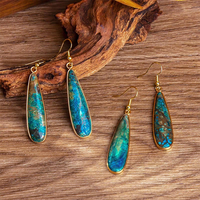 Emperor Stone Water Drop Happiness Dangle Earrings