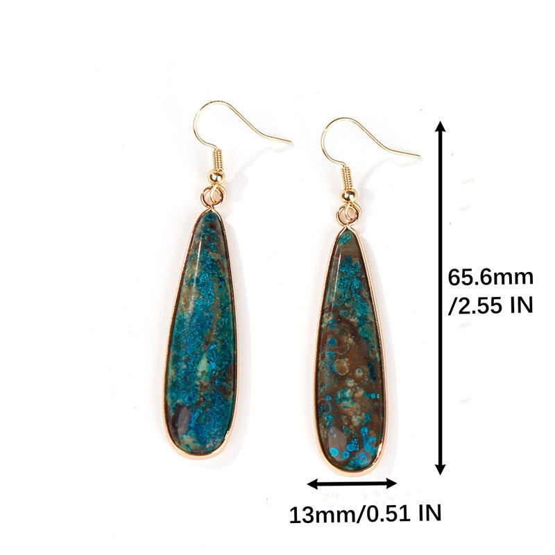 Emperor Stone Water Drop Happiness Dangle Earrings