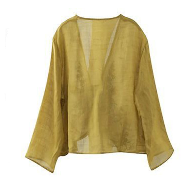 Casual Embroidery Petals Long Sleeve Open Front Cardigan Jacket