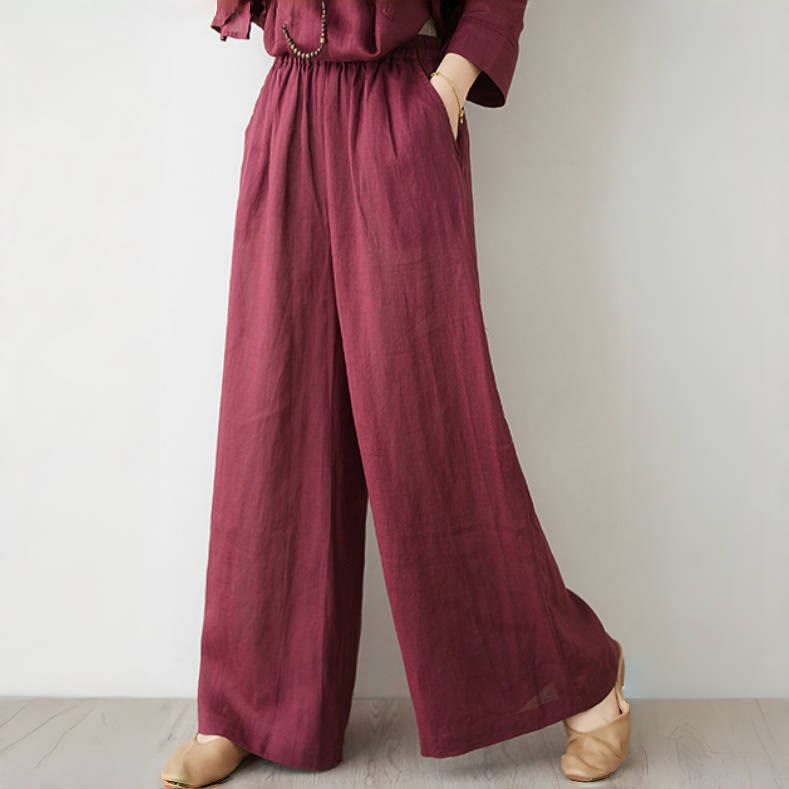 2Pcs Three Quarter Sleeve Shirt Top Pants Meditation Zen Tai Chi Cotton Linen Clothing Women's Set