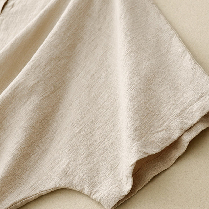 Tactile Cotton Linen Minimalist Grounding T-Shirt