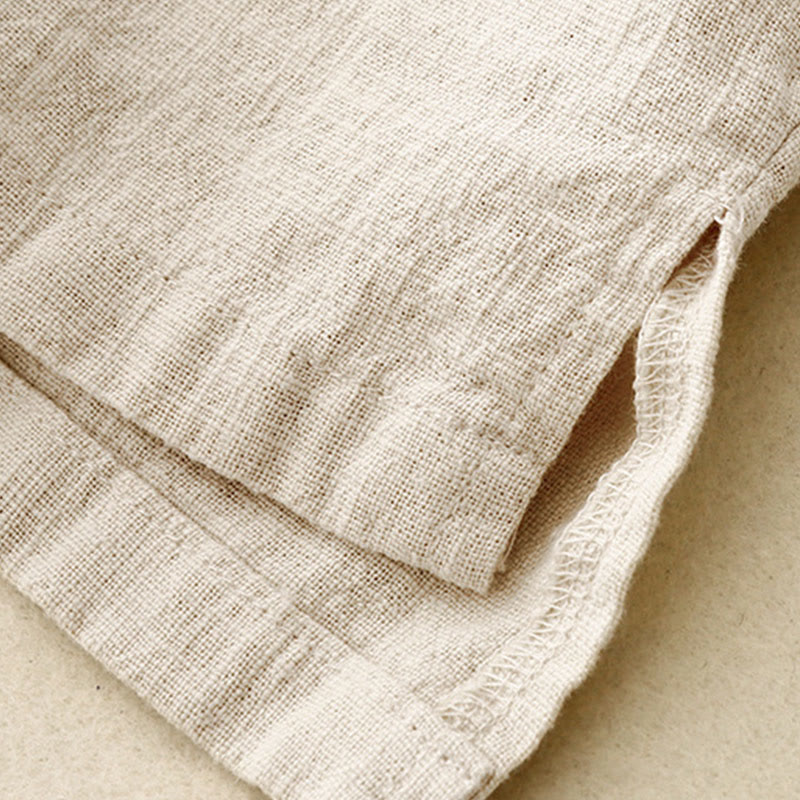 Tactile Cotton Linen Minimalist Grounding T-Shirt