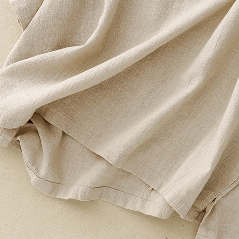 Tactile Cotton Linen Minimalist Grounding T-Shirt