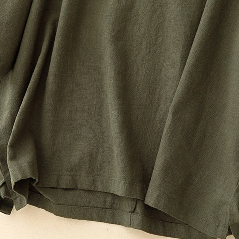 Tactile Cotton Linen Minimalist Grounding T-Shirt