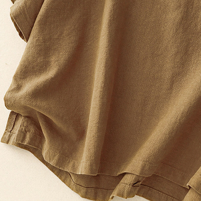 Tactile Cotton Linen Minimalist Grounding T-Shirt