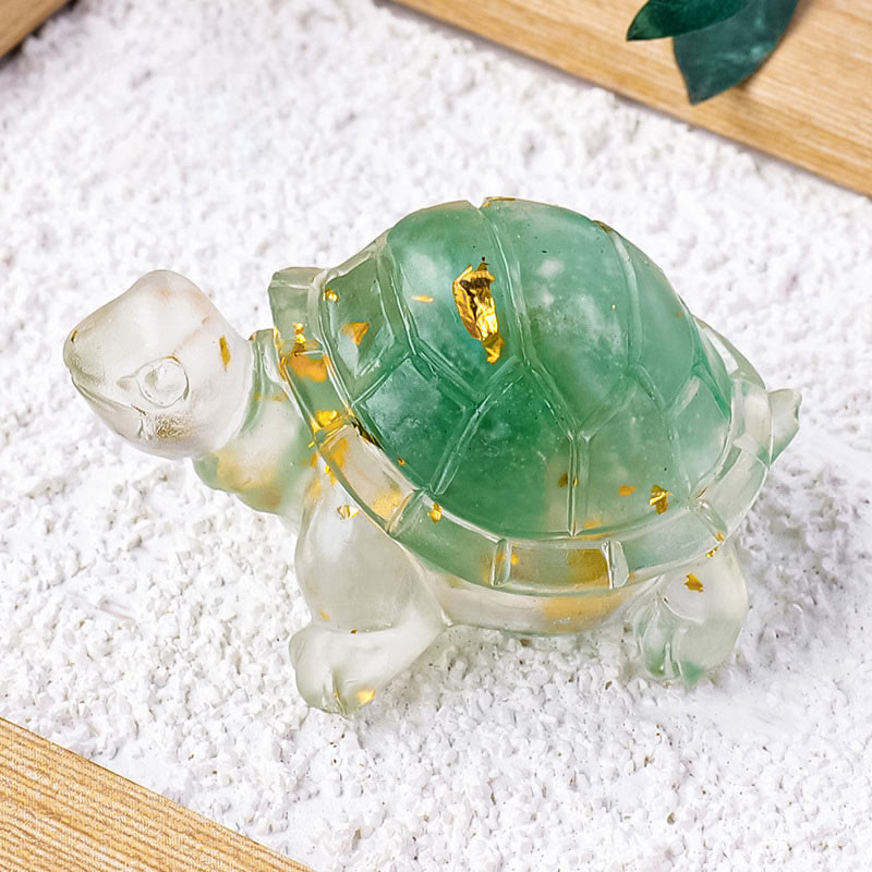 Various Stone Citrine Green Aventurine Amethyst Mini Turtle Prosperity Home Decoration