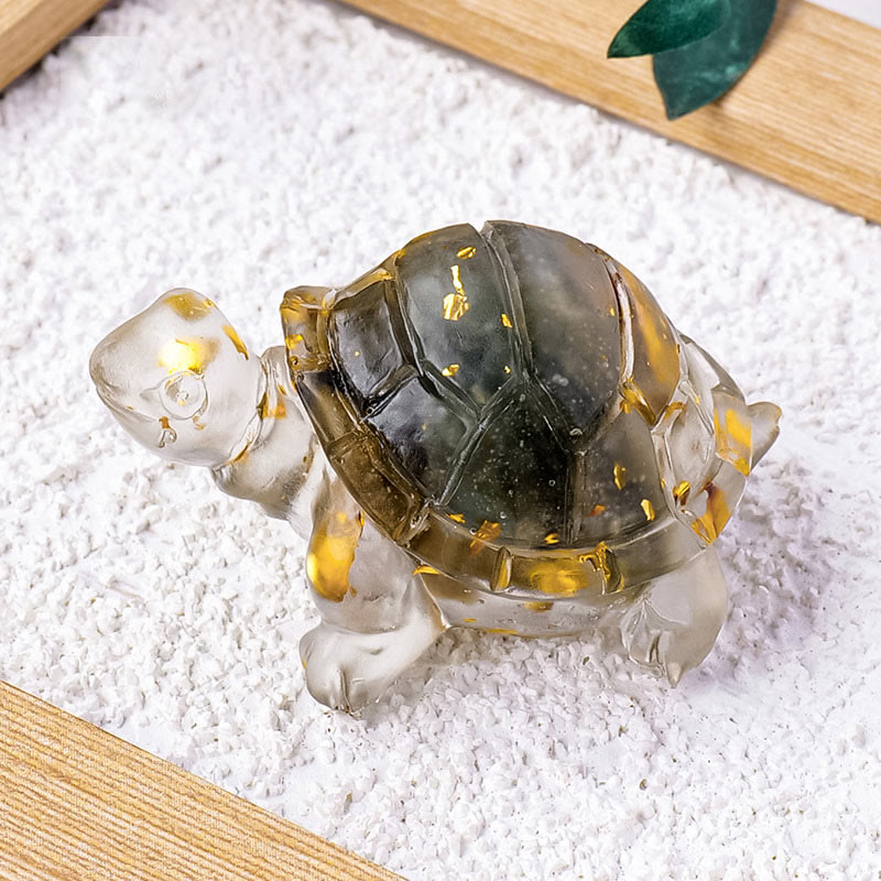 Various Stone Citrine Green Aventurine Amethyst Mini Turtle Prosperity Home Decoration