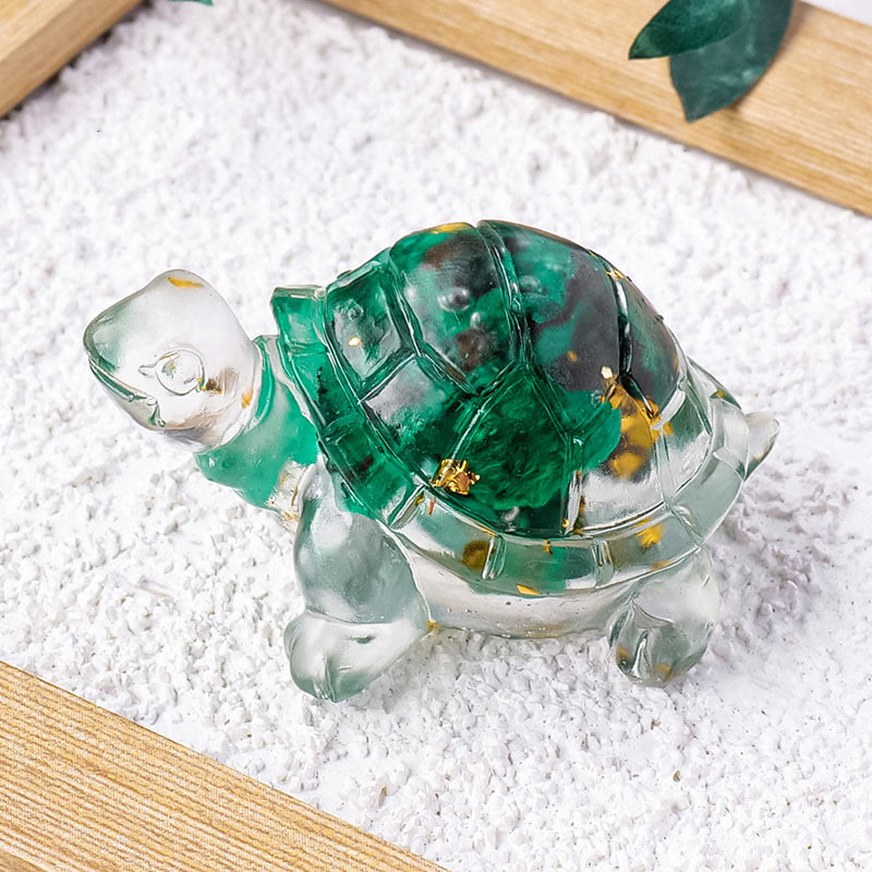 Various Stone Citrine Green Aventurine Amethyst Mini Turtle Prosperity Home Decoration